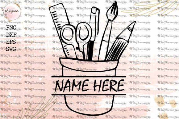 Download Teacher Supplies Custom Name SVG - Premium Resources