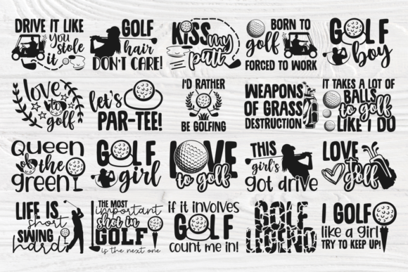 Download Golfing SVG Bundle, Golf Svg, Golfer Svg - Premium Resources